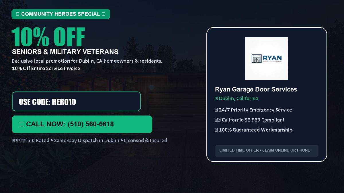 10% OFF Senior Citizens (65+) & Military / Veteran Community Discount in Dublin, CA